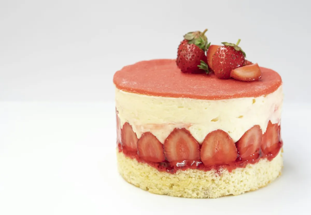 Pastel de fresas para celebración